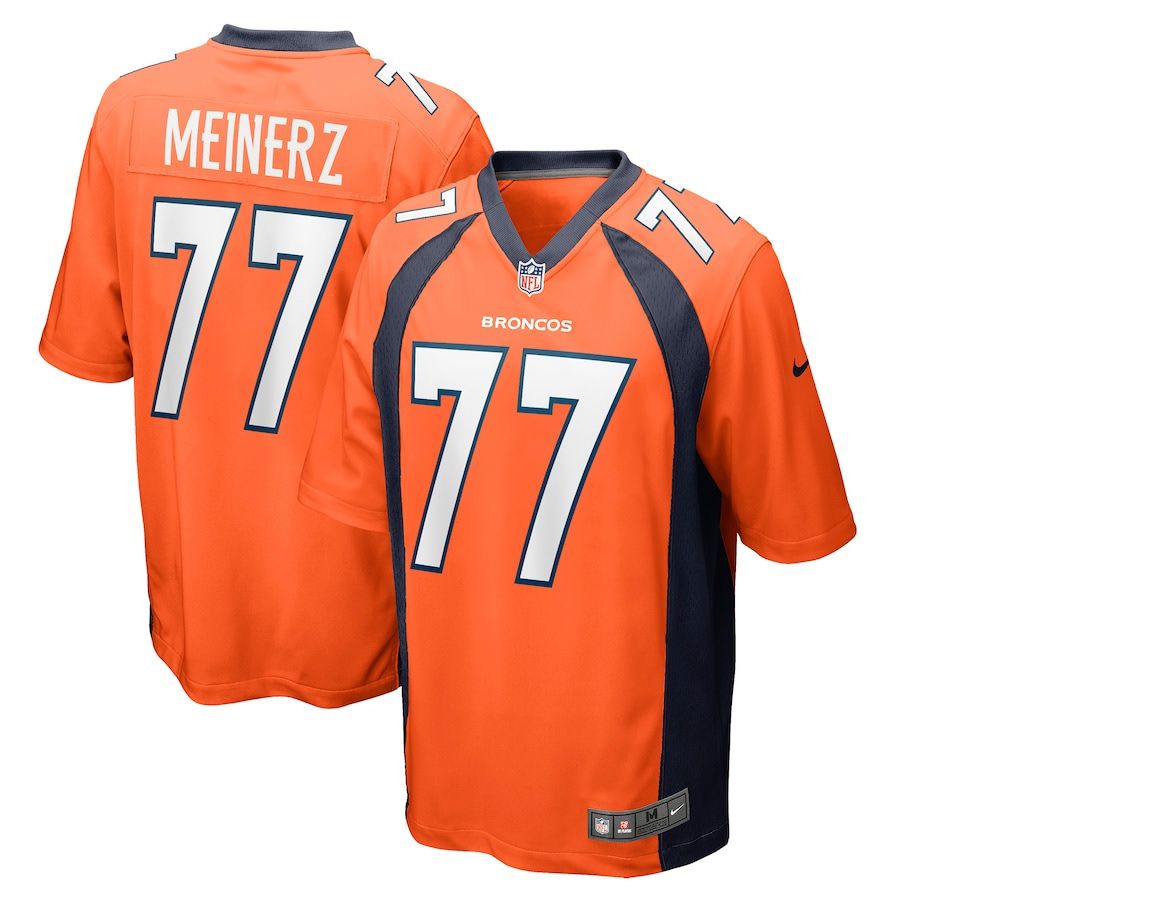 Men Denver Broncos #77 Quinn Meinerz Nike Orange Game NFL Jersey